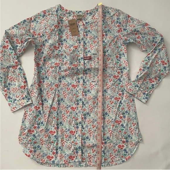 New Duluth Wrinkle Fighter Tunic Shirt Floral Garden Print - Picture 4 of 6